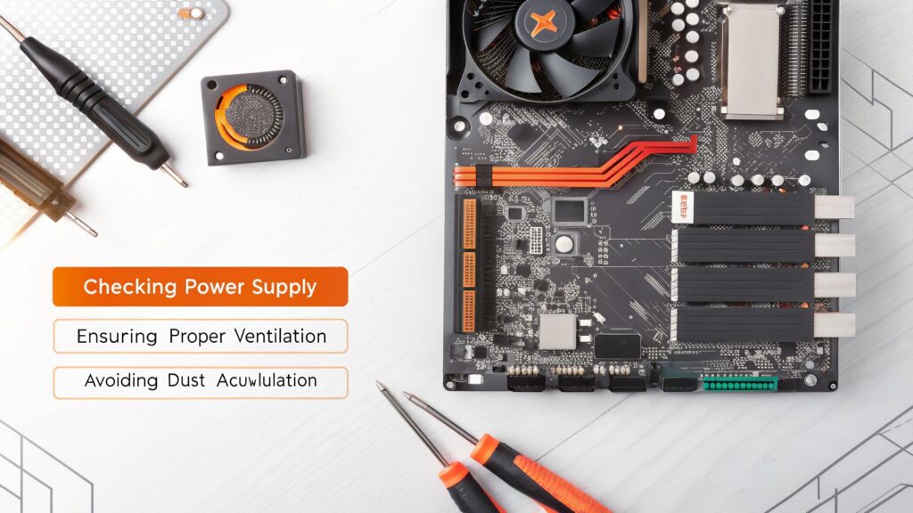 How to prevent a motherboard from an orange light?