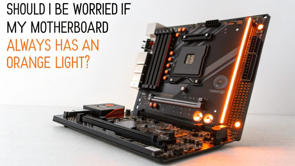 Should I be worried if my motherboard always has an orange light?